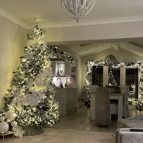A photograph of one of our Influencers homes filled our Christmas Trees, Garlands and Decorations.